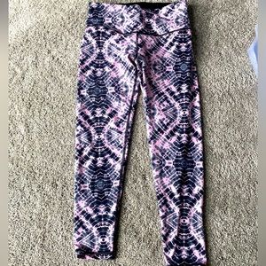 Victorias Secret Sport pink and black tie dye leggings size medium